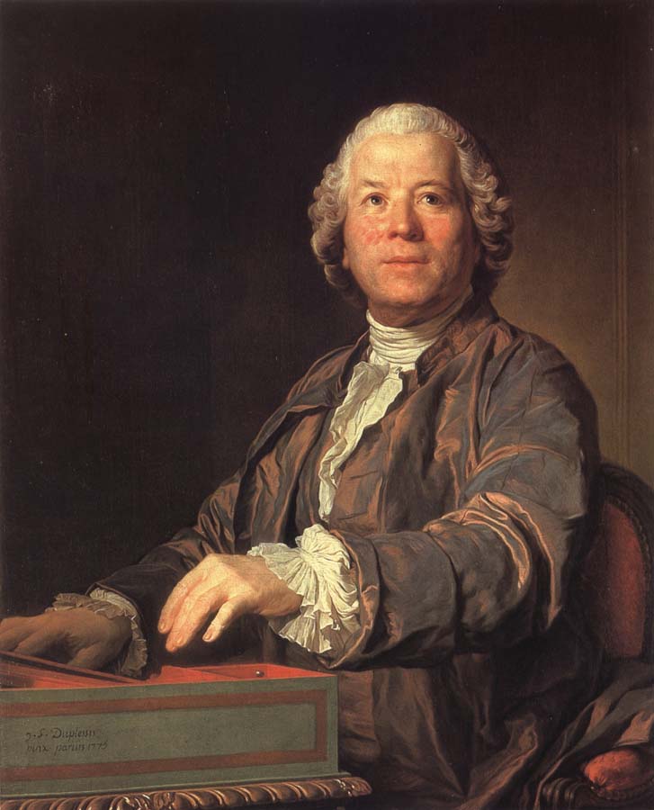 Christoph Willibald von Gluck at the spinet